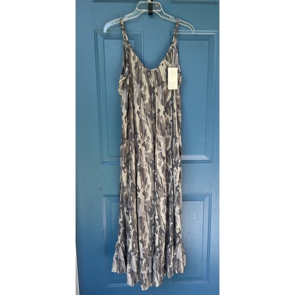NWT Camo Print Maxi Dress Sleeveless Casual Summer Women's Sundress - Medium - Picture 6 of 8